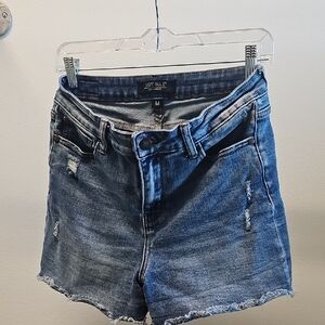 Judy Blue Distressed Blue Jean Shorts